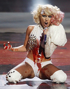 Lady Gaga in some bizarre performance art